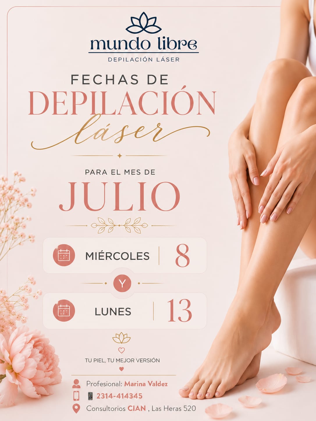 Fechas disponibles julio - Mundo Libre