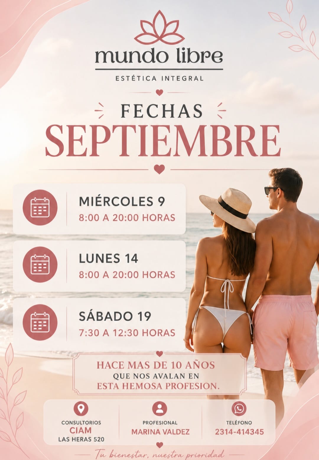 Fechas disponibles septiembre - Mundo Libre